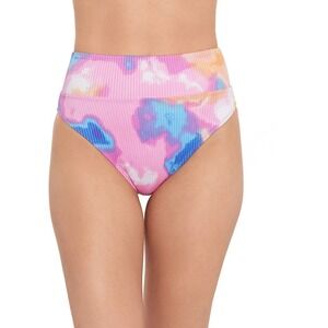 Salt + Cove Juniors tie-dye wide band high-waisted swim Bottoms Large (122)